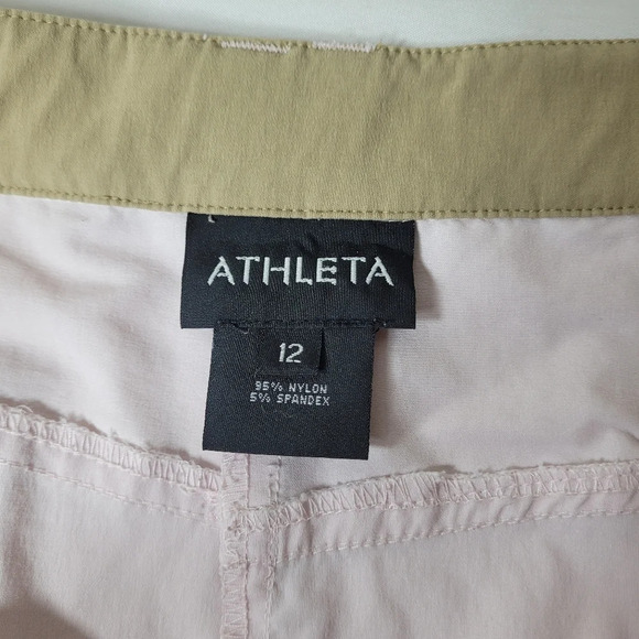 Athleta Pink Nylon Athletic Knee Length Skirt sz 12 - Picture 7 of 11